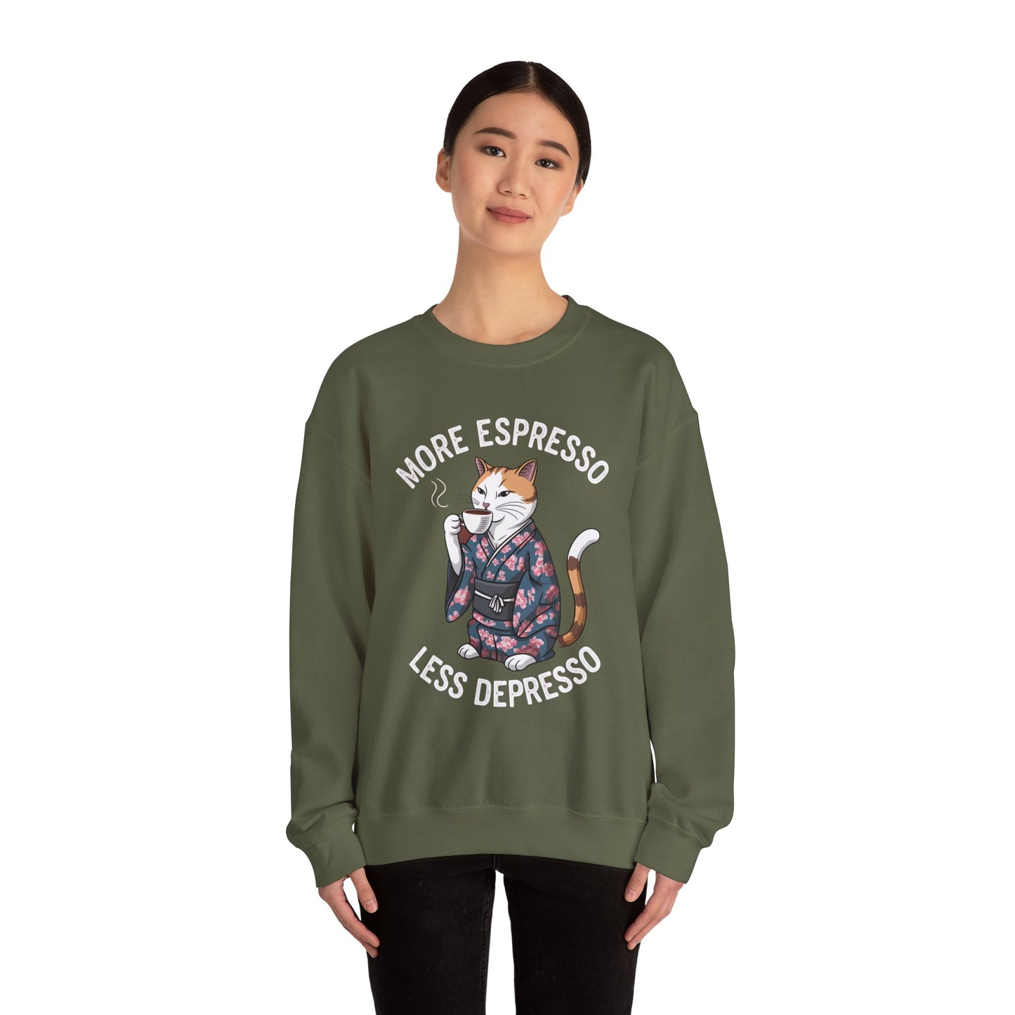 More Espresso Less Depresso Crewneck Sweatshirt