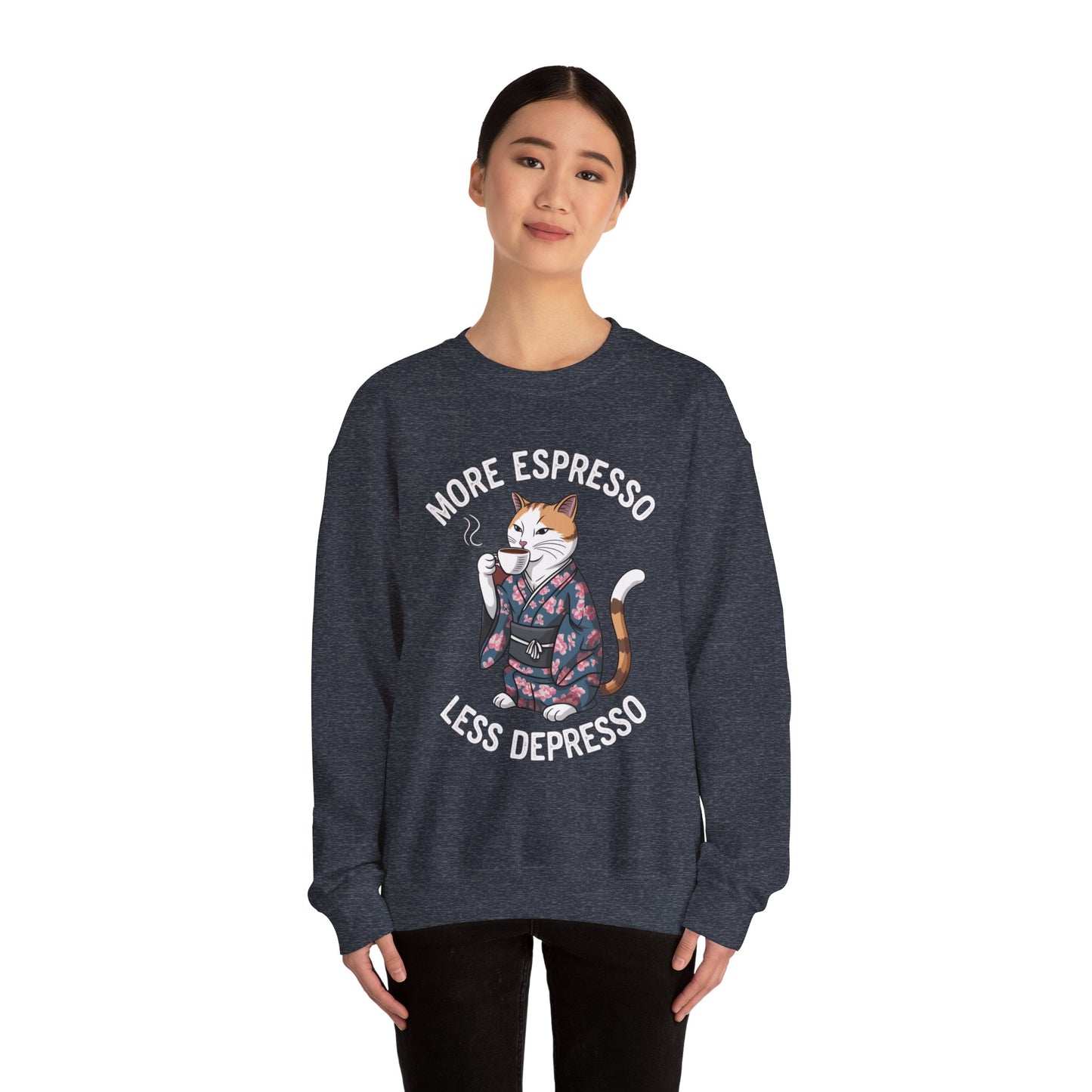 More Espresso Less Depresso Crewneck Sweatshirt