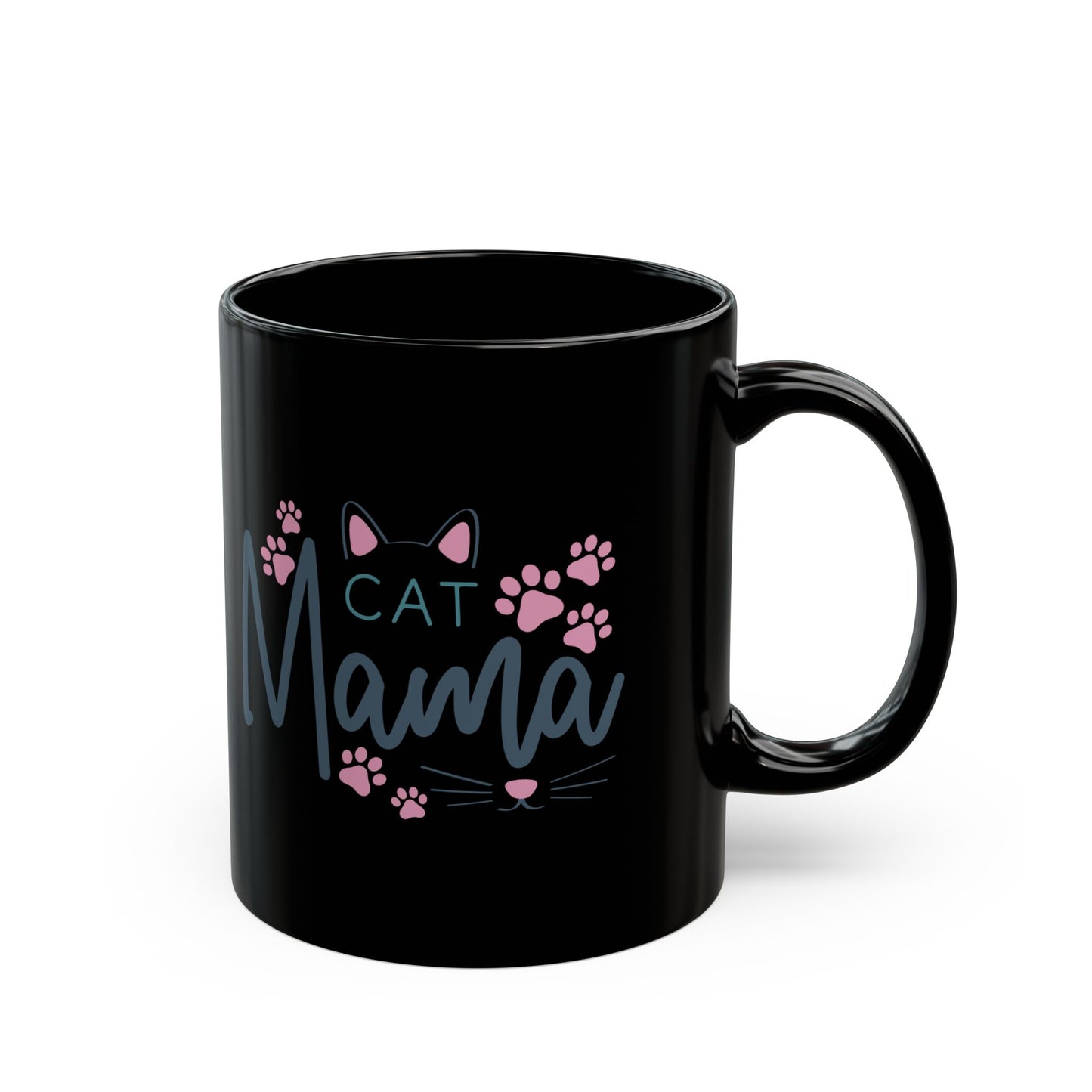 Cat Mama Black Coffee Mug