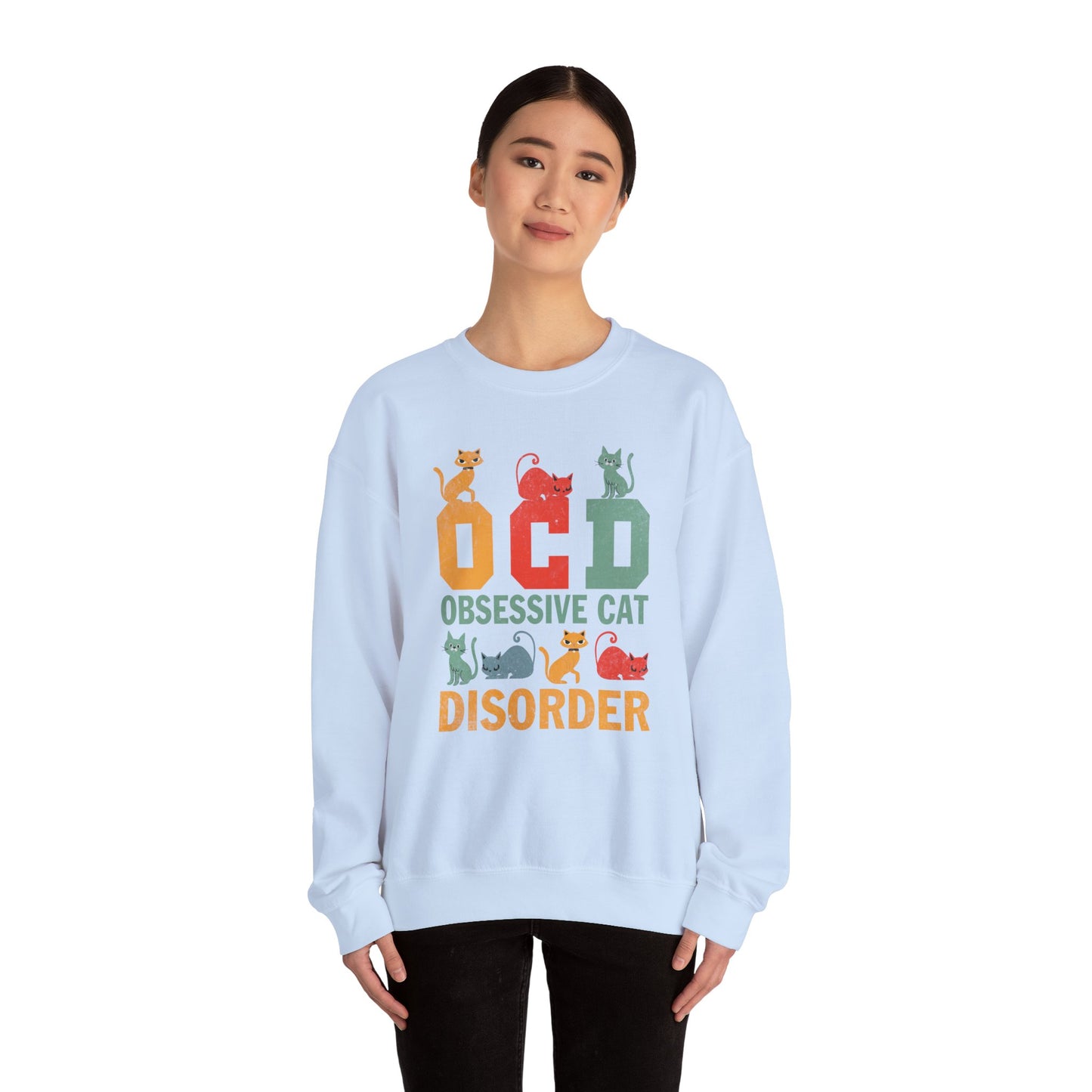 OCD Obsessive Cat Disorder Crewneck Sweatshirt