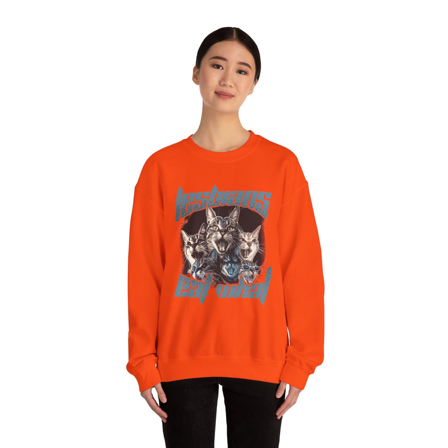Lesbians Eat What?? Crewneck Sweatshirt