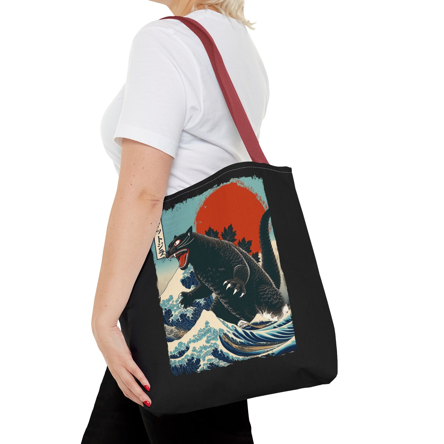 Catzilla Japanese Art Tote Bag