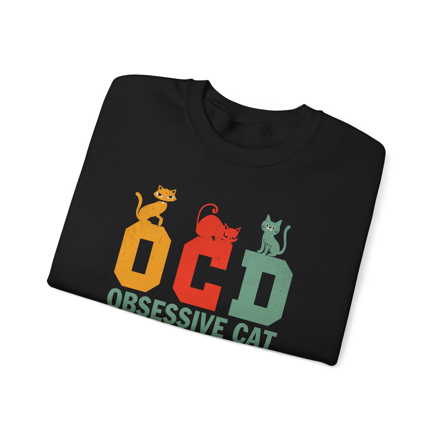 OCD Obsessive Cat Disorder Crewneck Sweatshirt