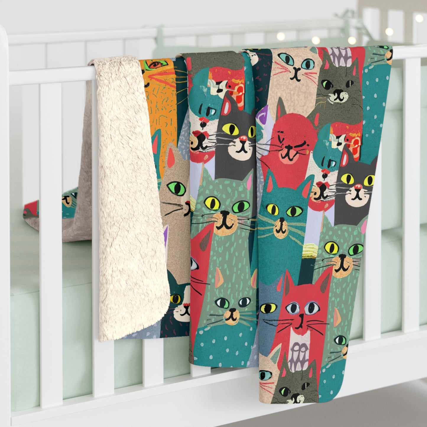 Whisker Wonderland Sherpa Fleece Blanket