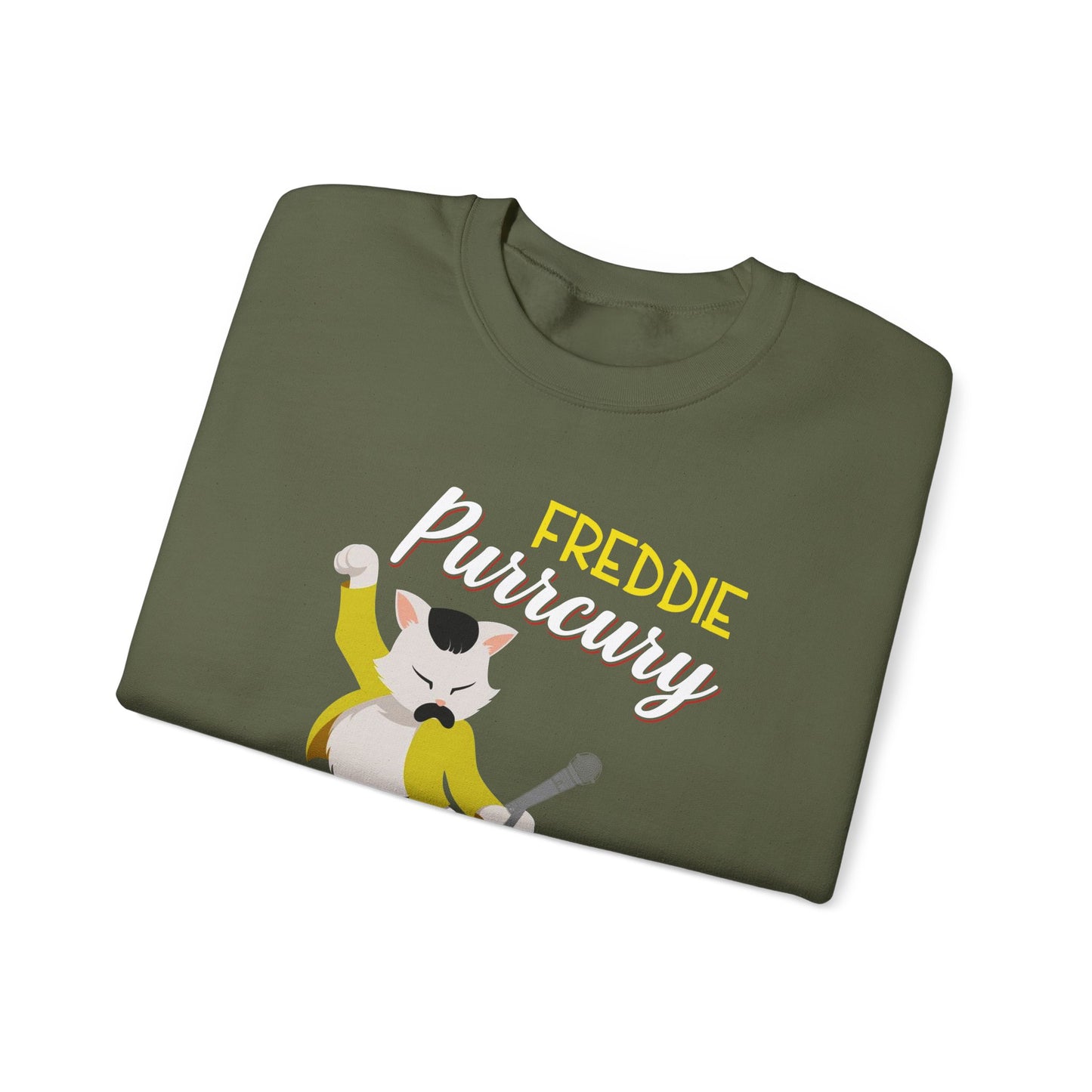 Freddie Purrcury Don’t Stop Meow Crewneck Sweatshirt