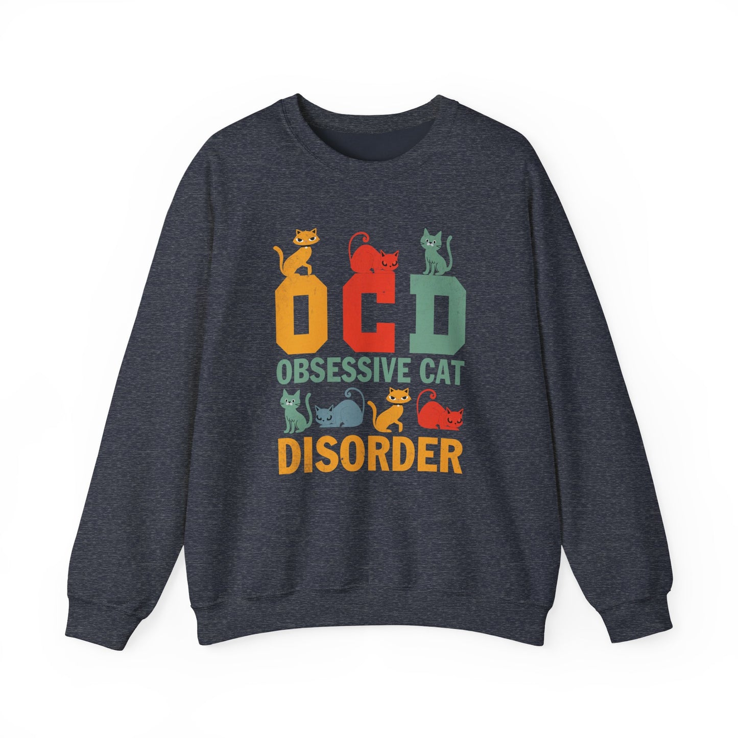 OCD Obsessive Cat Disorder Crewneck Sweatshirt