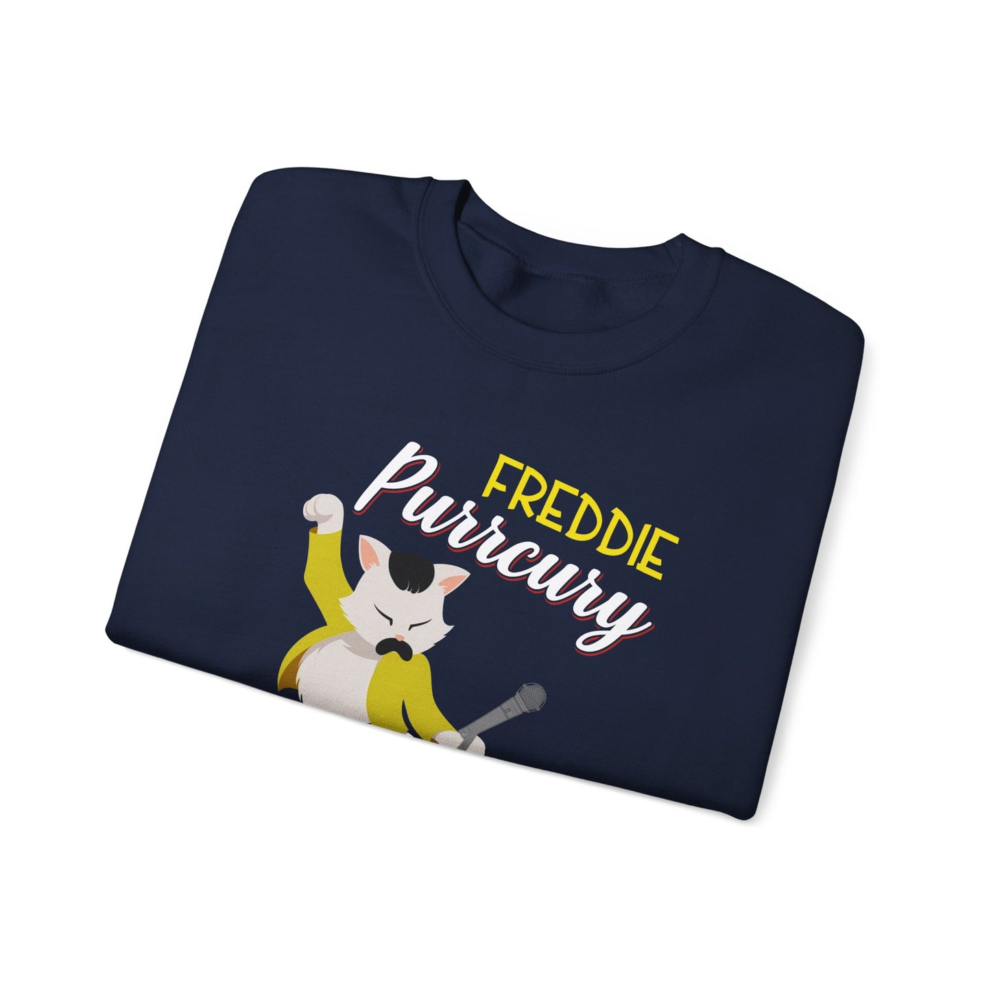 Freddie Purrcury Don’t Stop Meow Crewneck Sweatshirt