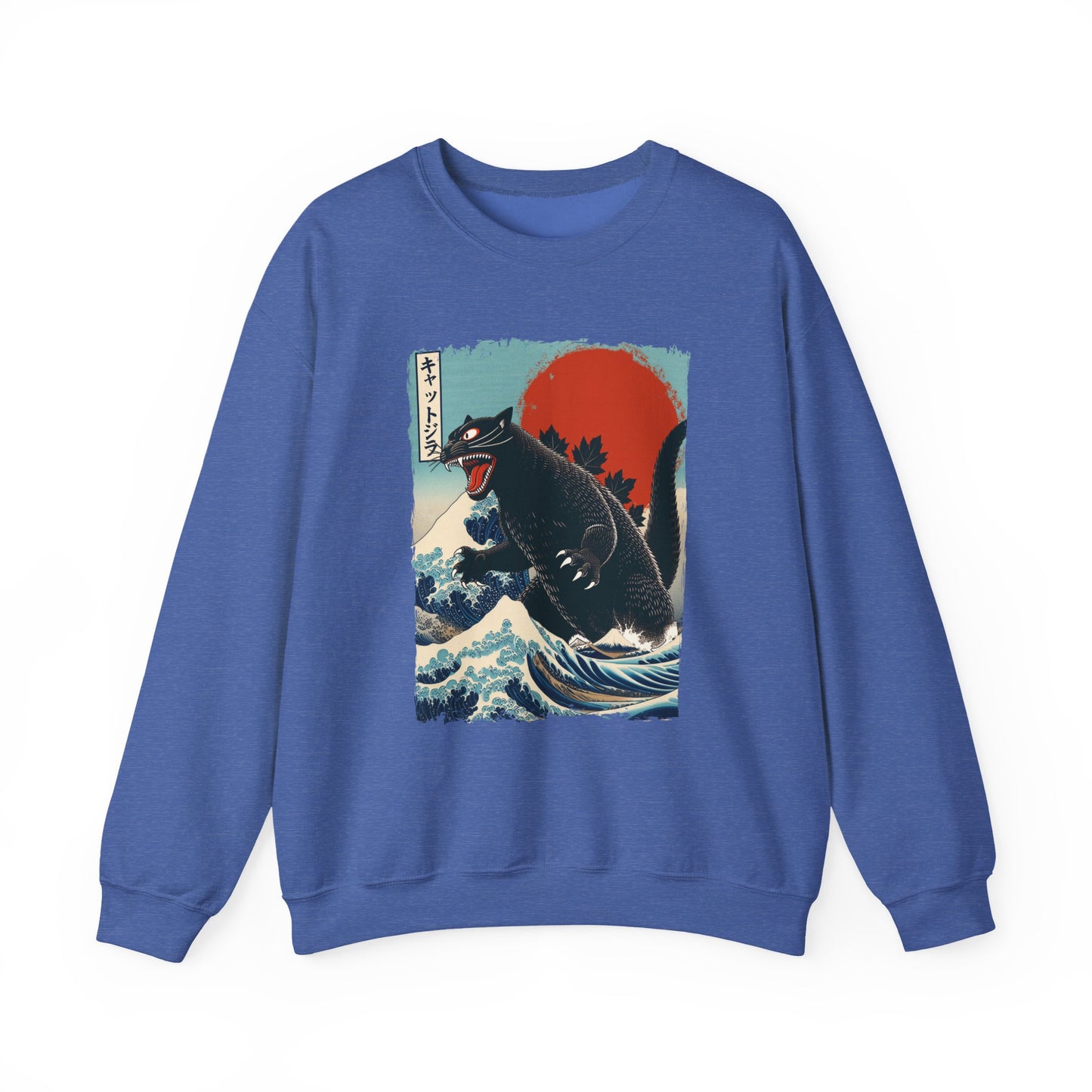 Catzilla Japanese Art Crewneck Sweatshirt