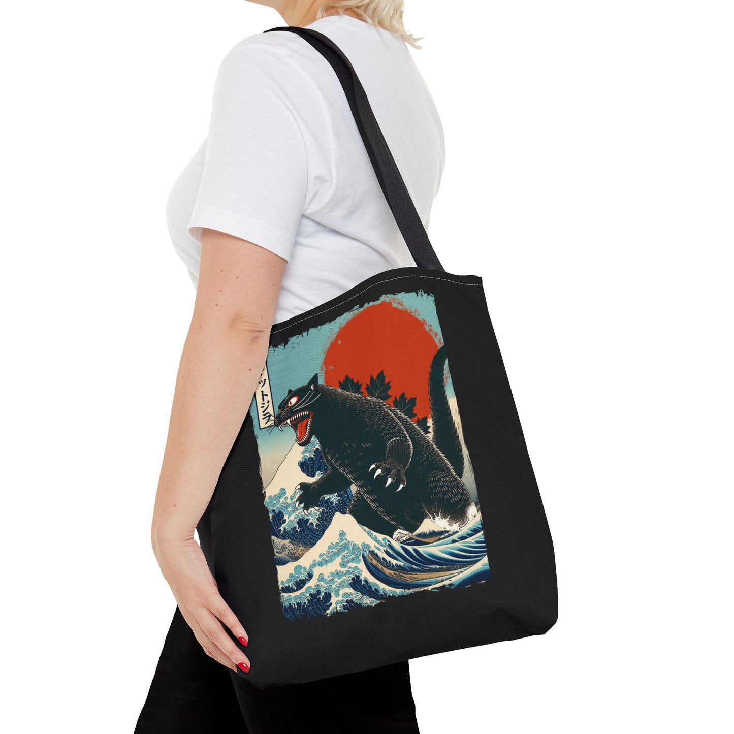Catzilla Japanese Art Tote Bag