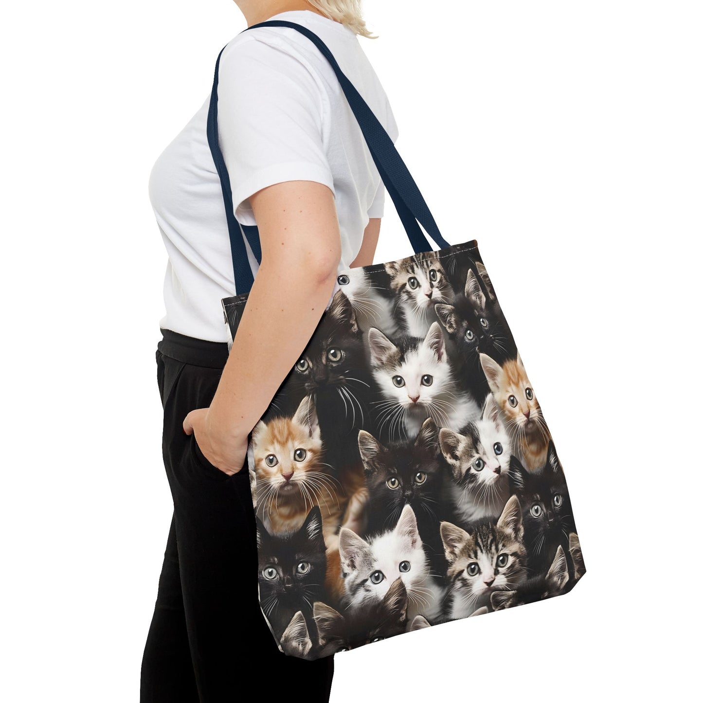 Cozy Kitten Crowd Tote Bag