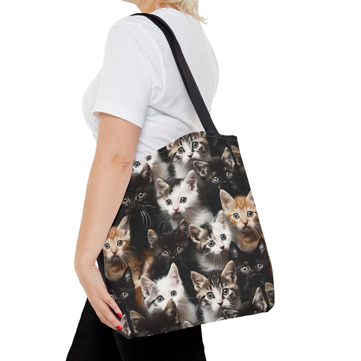 Cozy Kitten Crowd Tote Bag