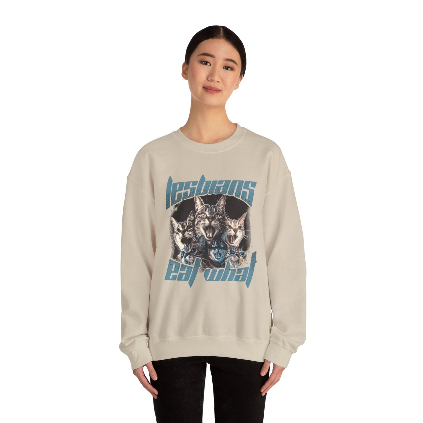 Lesbians Eat What?? Crewneck Sweatshirt