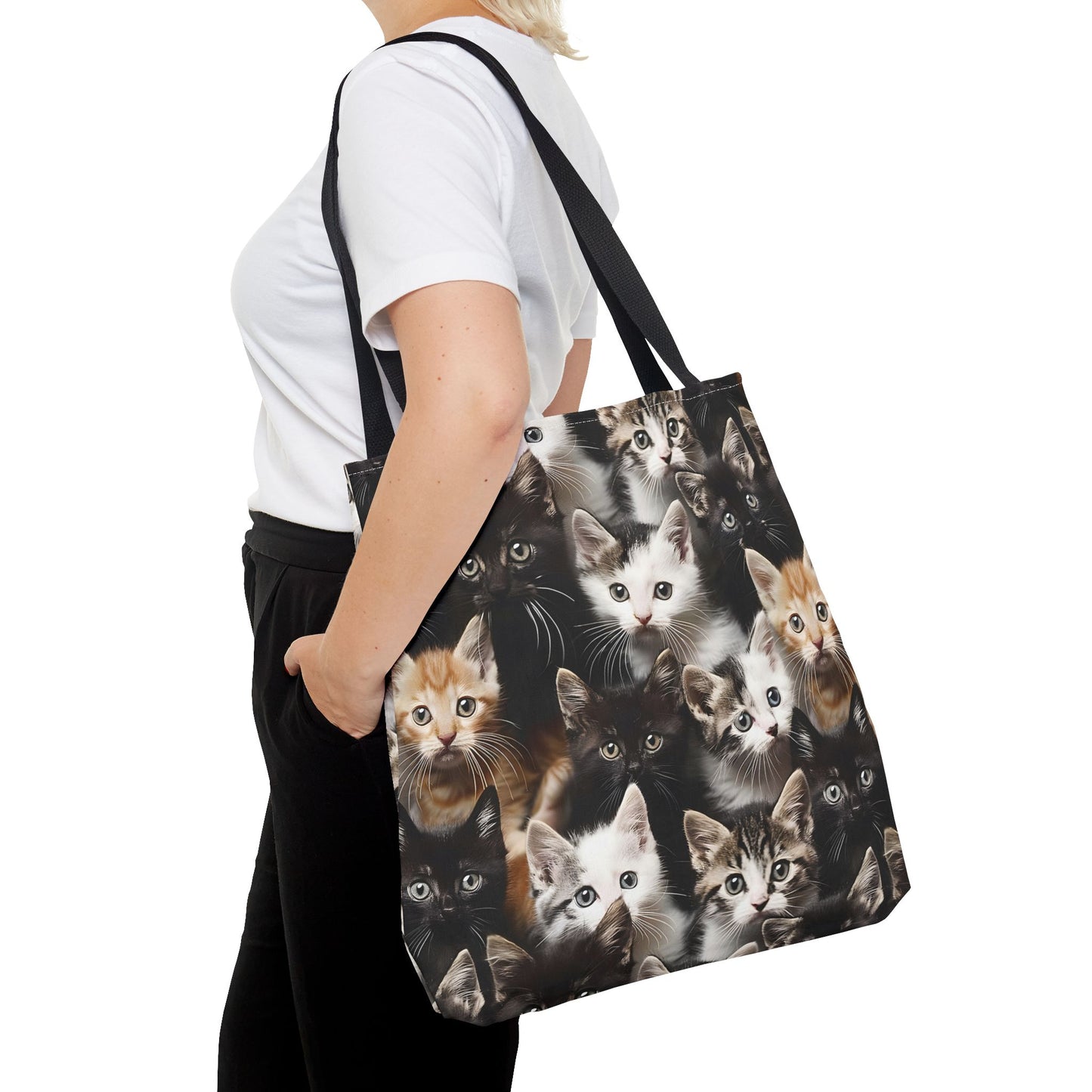 Cozy Kitten Crowd Tote Bag