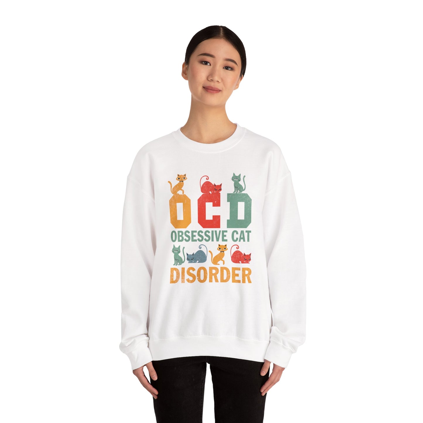OCD Obsessive Cat Disorder Crewneck Sweatshirt
