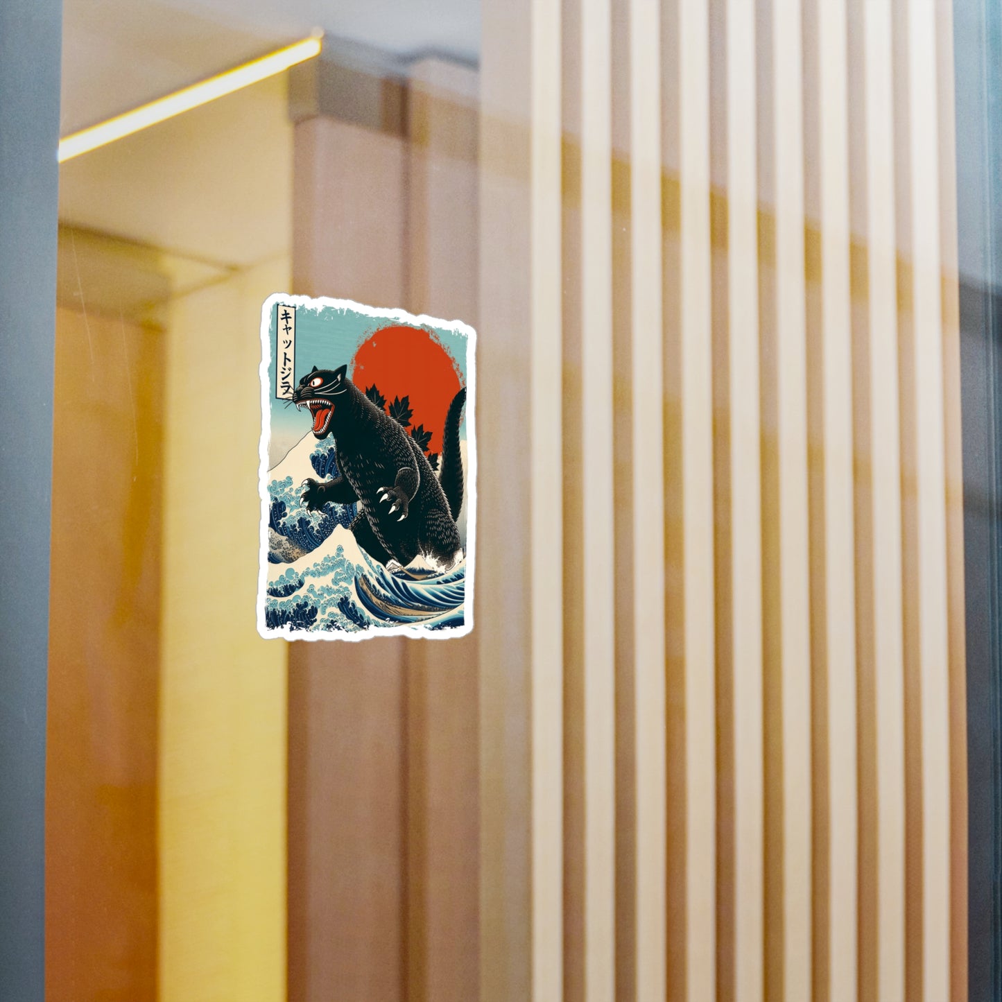 Catzilla Japanese Art Vinyl Decal