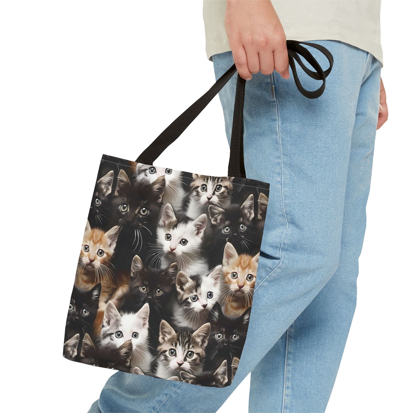 Cozy Kitten Crowd Tote Bag