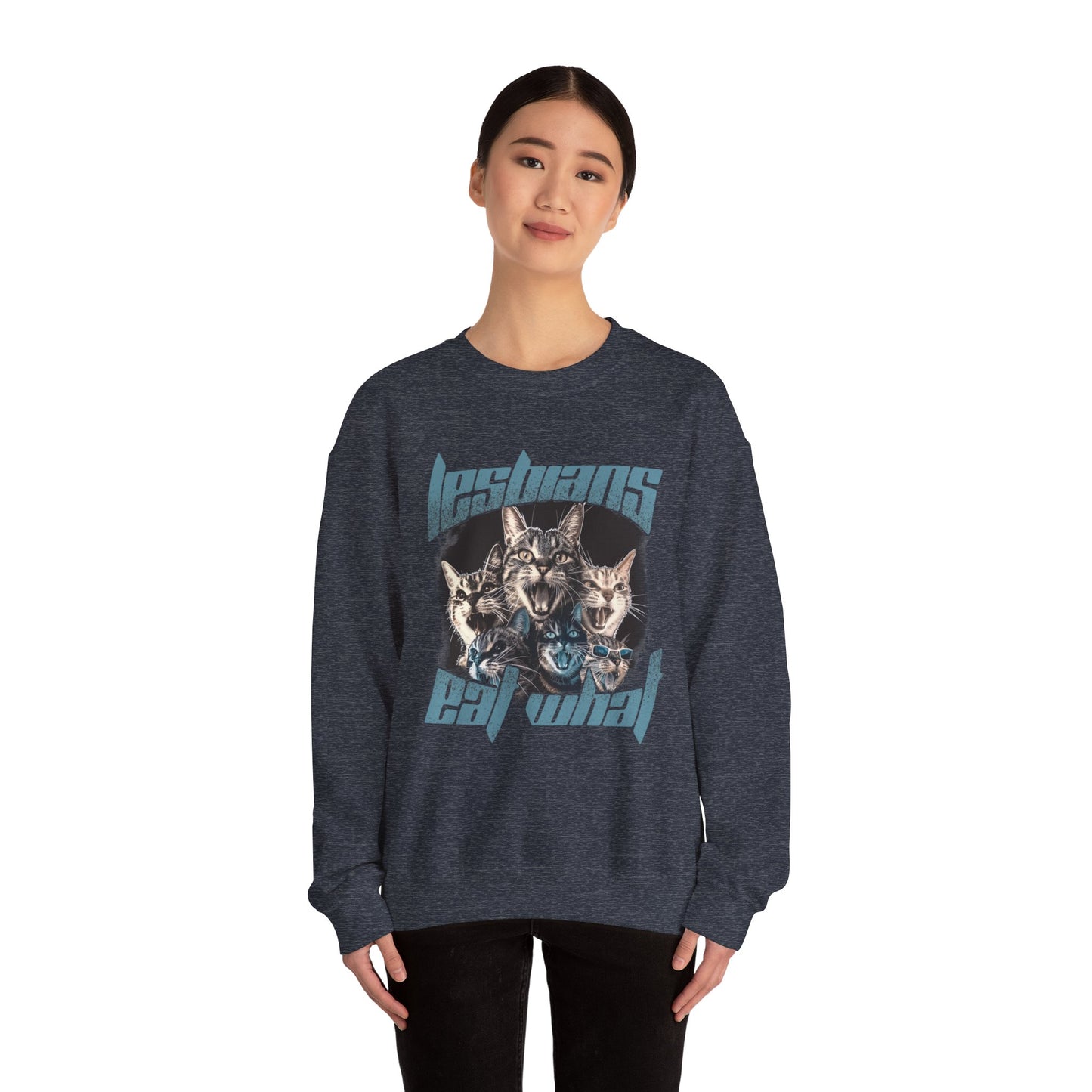 Lesbians Eat What?? Crewneck Sweatshirt