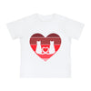 Cat Tail Love Retro Heart Baby Short Sleeve T-Shirt