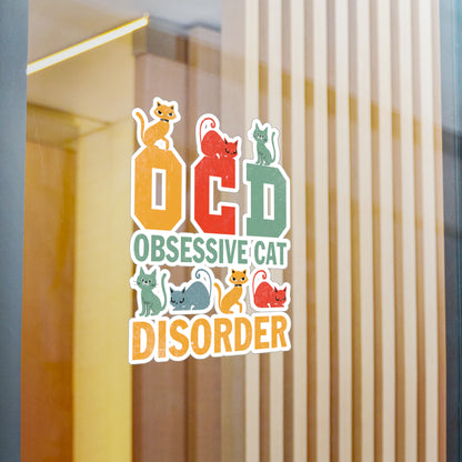 OCD Obsessive Cat Disorder Vinyl Decal