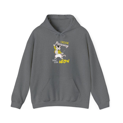 Freddie Purrcury Don’t Stop Meow Hooded Sweatshirt
