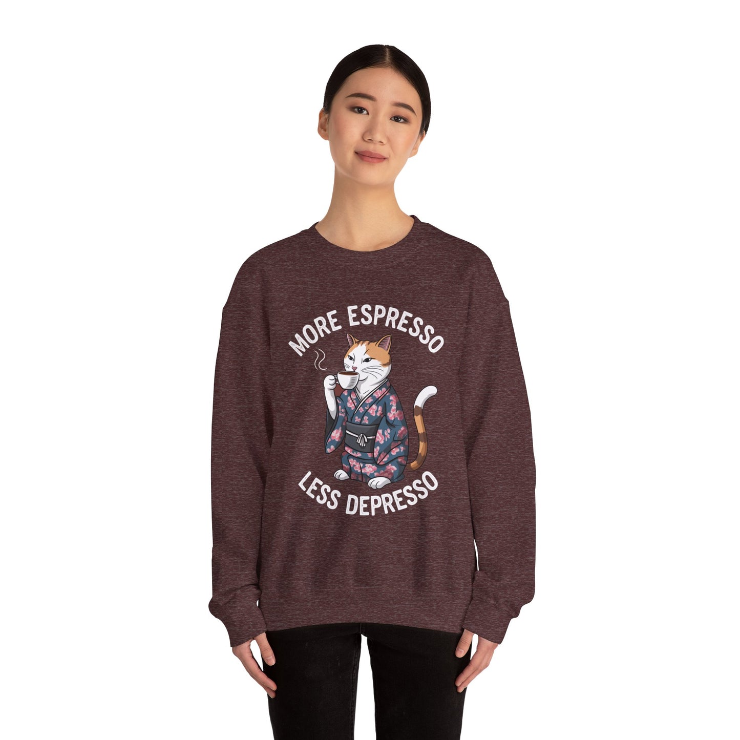 More Espresso Less Depresso Crewneck Sweatshirt
