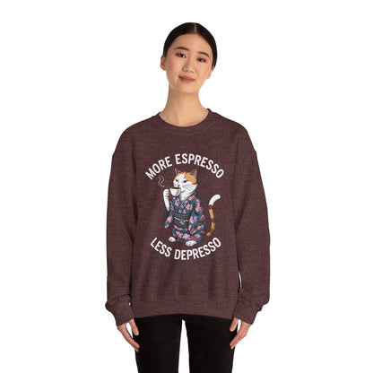 More Espresso Less Depresso Crewneck Sweatshirt