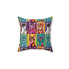Catty Warhol Faux Suede Square Pillow