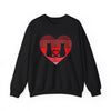 Cat Tail Love Retro Heart Crewneck Sweatshirt