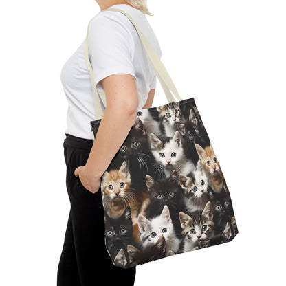 Cozy Kitten Crowd Tote Bag