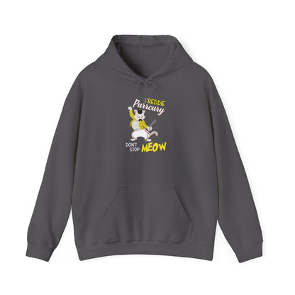Freddie Purrcury Don’t Stop Meow Hooded Sweatshirt