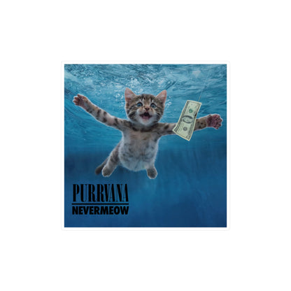 Purrvana Nevermeow Album Cover Vinyl Decal