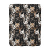 Cozy Kitten Crowd Sherpa Fleece Blanket