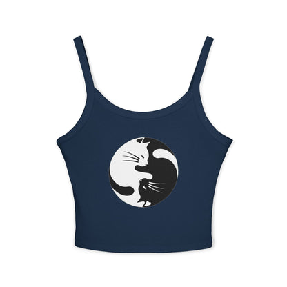 Yin Yang Kitties Women's Spaghetti Strap Tank Top