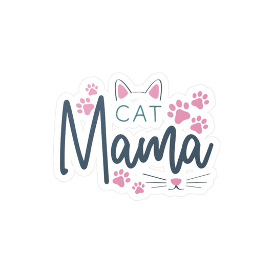 Cat Mama Vinyl Decal Sticker
