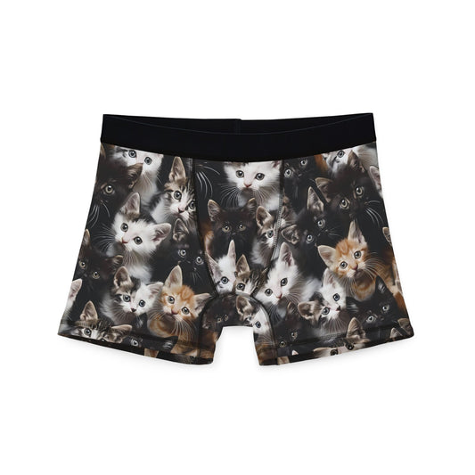 Cozy Kitten Crowd Men's Boxers