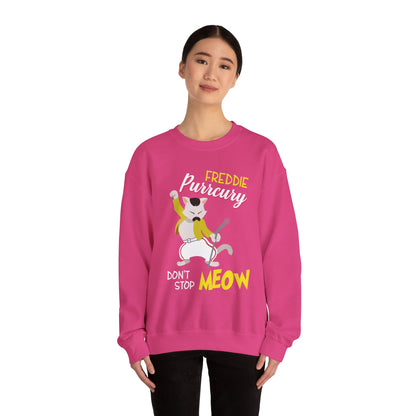 Freddie Purrcury Don’t Stop Meow Crewneck Sweatshirt