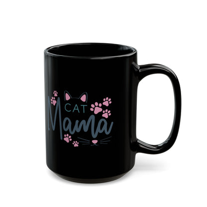 Cat Mama Black Coffee Mug