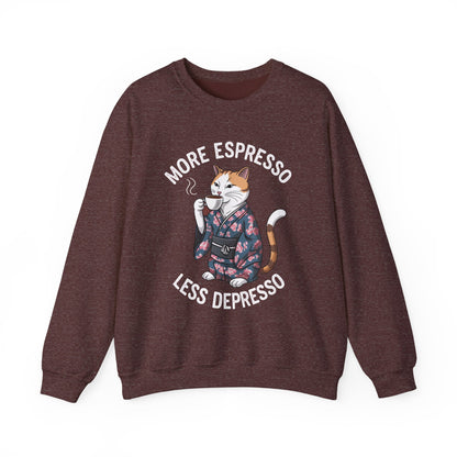 More Espresso Less Depresso Crewneck Sweatshirt