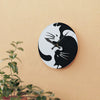 Yin Yang Kitties Acrylic Wall Clock