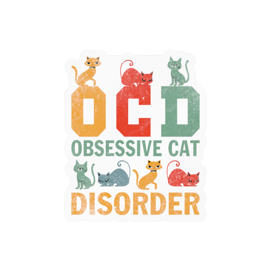 OCD Obsessive Cat Disorder Vinyl Decal