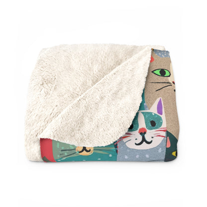 Whisker Wonderland Sherpa Fleece Blanket