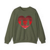 Cat Tail Love Retro Heart Crewneck Sweatshirt