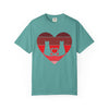 Cat Tail Love Retro Heart T-Shirt