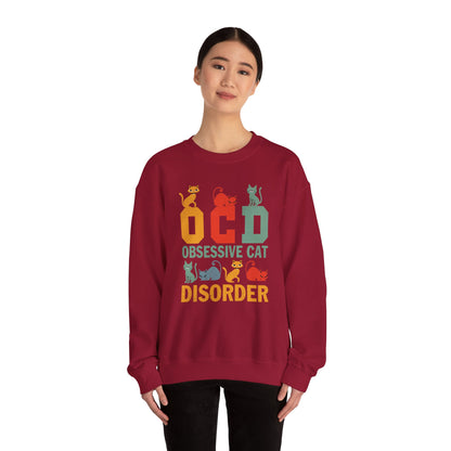 OCD Obsessive Cat Disorder Crewneck Sweatshirt
