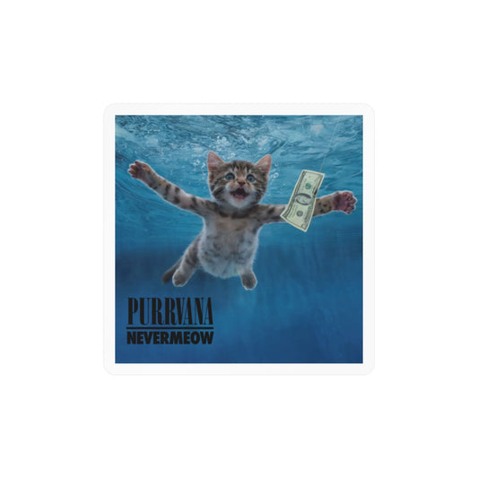 Purrvana Nevermeow Album Cover Vinyl Decal