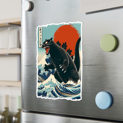 Catzilla Japanese Art Vinyl Decal