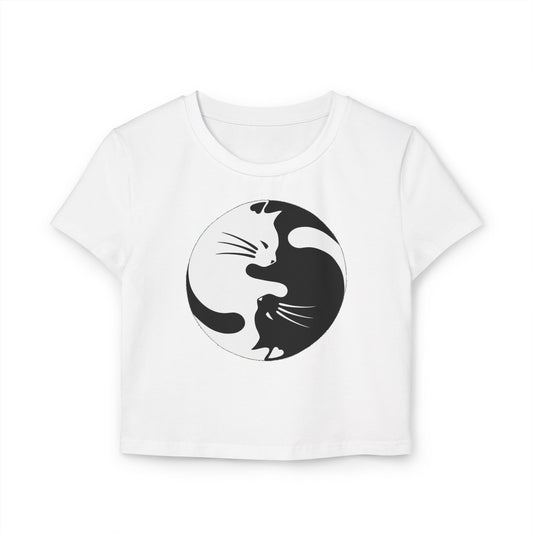 Yin Yang Kitties Women's Baby Tee