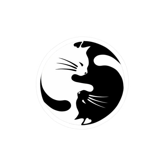 Yin Yang Kitties Vinyl Decal