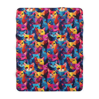 Prismatic Paws Sherpa Fleece Blanket