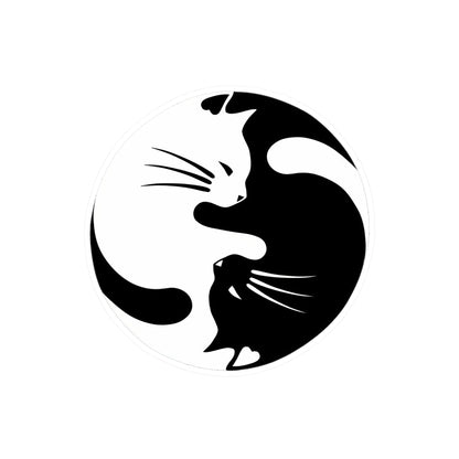 Yin Yang Kitties Vinyl Decal